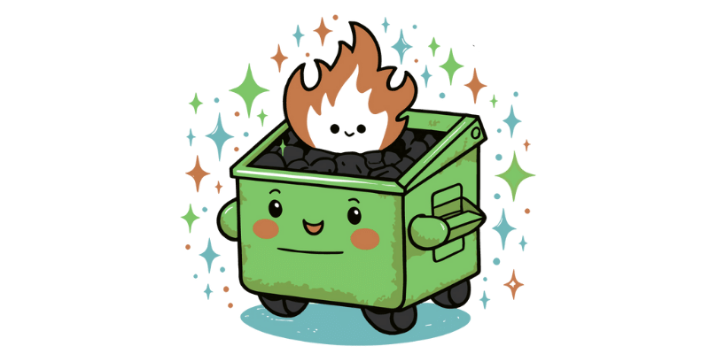 Dumpster Fire Plush Logo